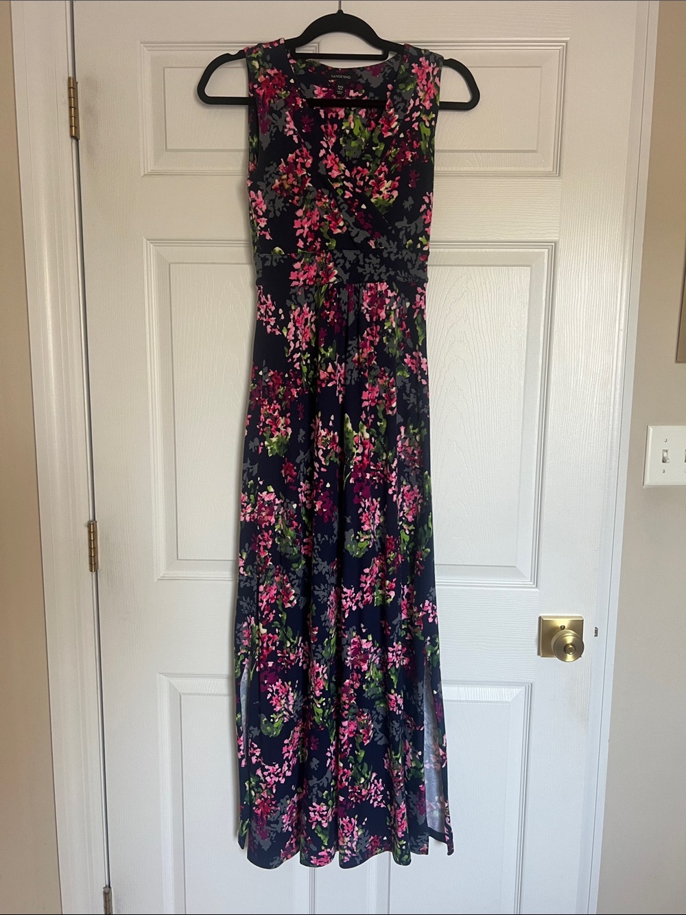 Lands End floral maxi dress XXS
